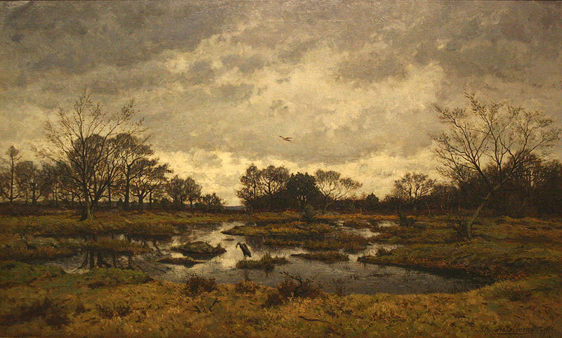 Un jour de mars a la mare aux fees. Fontainebleau 1876 - Maartse dag aan de feeenplas